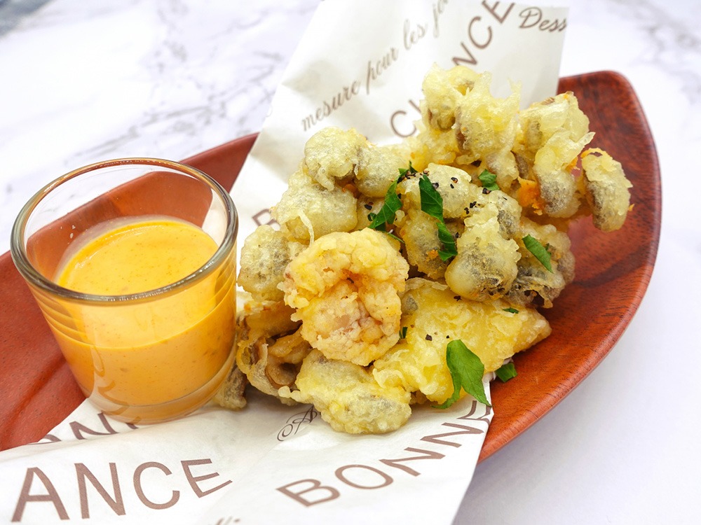 Tempura Mushrooms with Kewpie Creamy Spices Dressing Dip