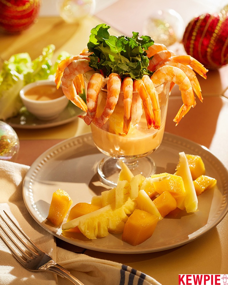 Pineapple and Mango Thousand Island Cocktail Prawn