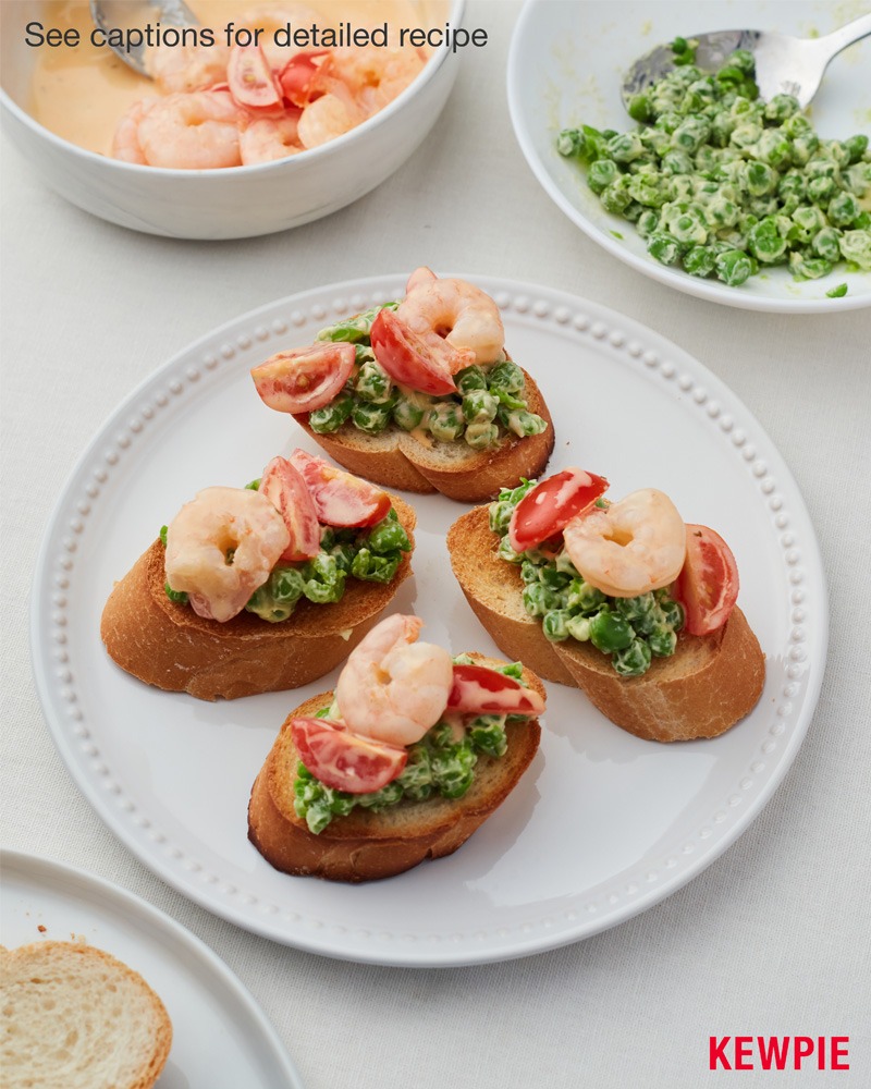 Prawns on Baguette